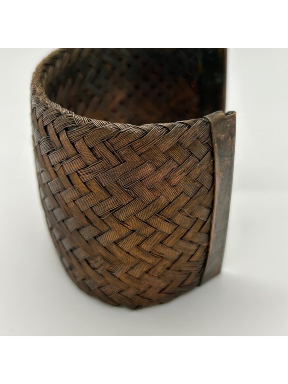 Sarah Cavender Metalworks Woven Copper-tone Cuff Bracelet Wide Design Handmade - Picture 4 of 11